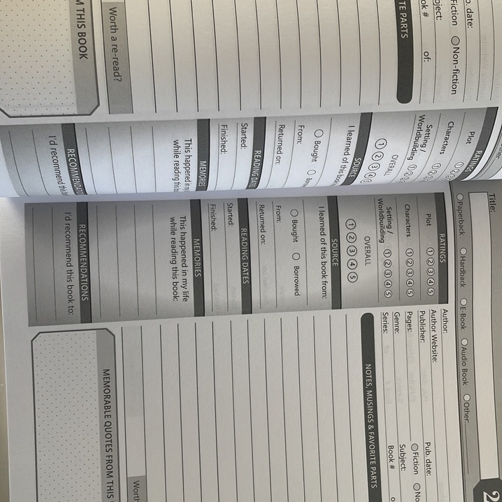 Reading Log and Planner - Picture 2 of 3
